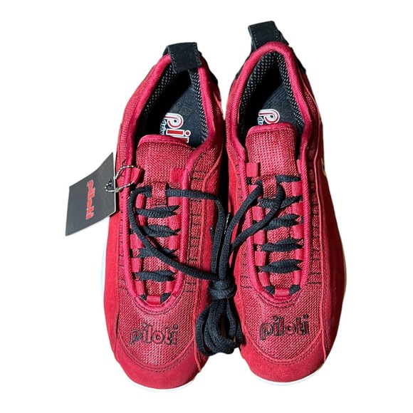 Piloti Driving Shoes Spyder S1 Red Suede Racing Sneakers Mens Size US 7 - UK 6.5 - Picture 2 of 9